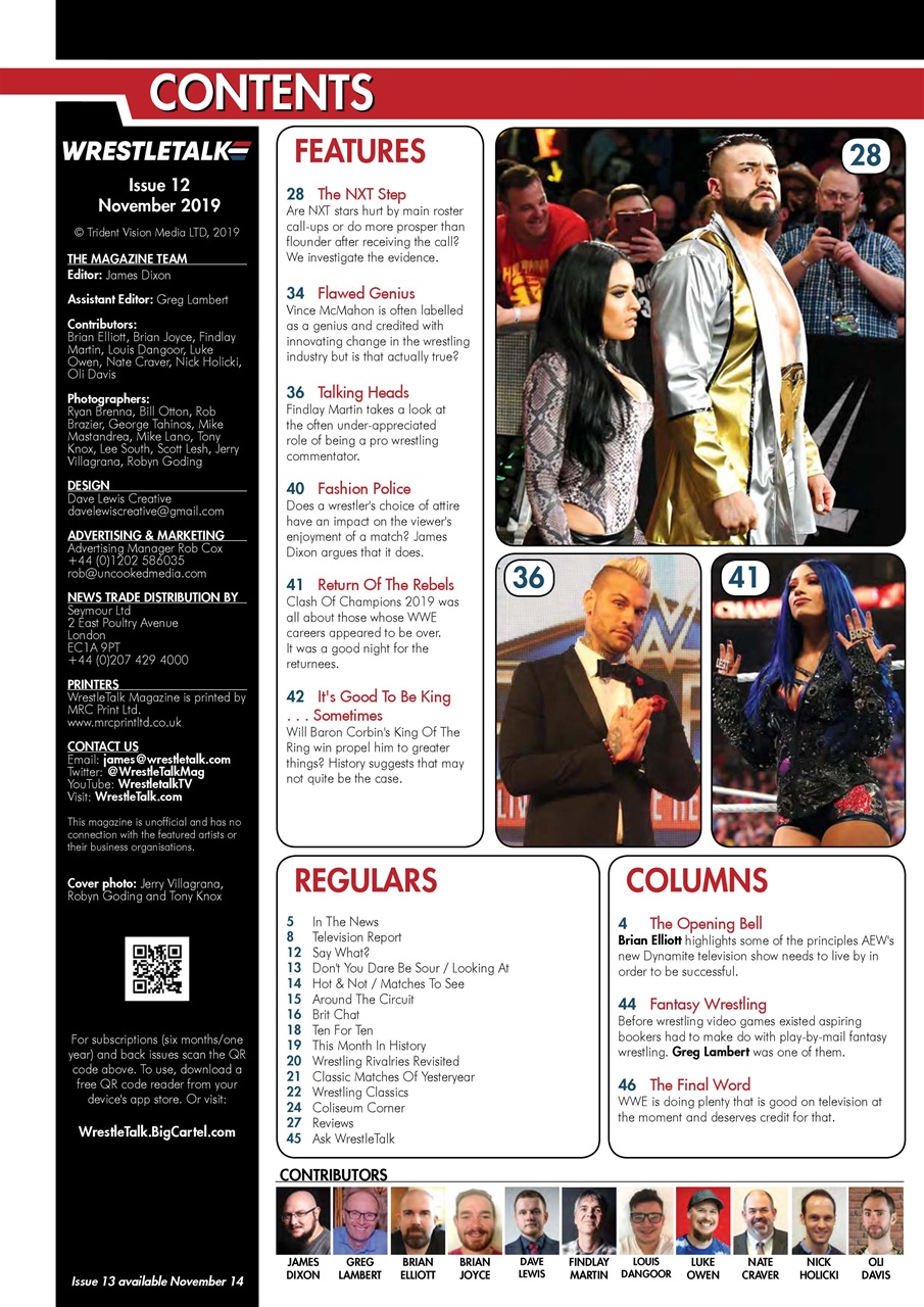 Wrestletalk Magazine Preview Pages