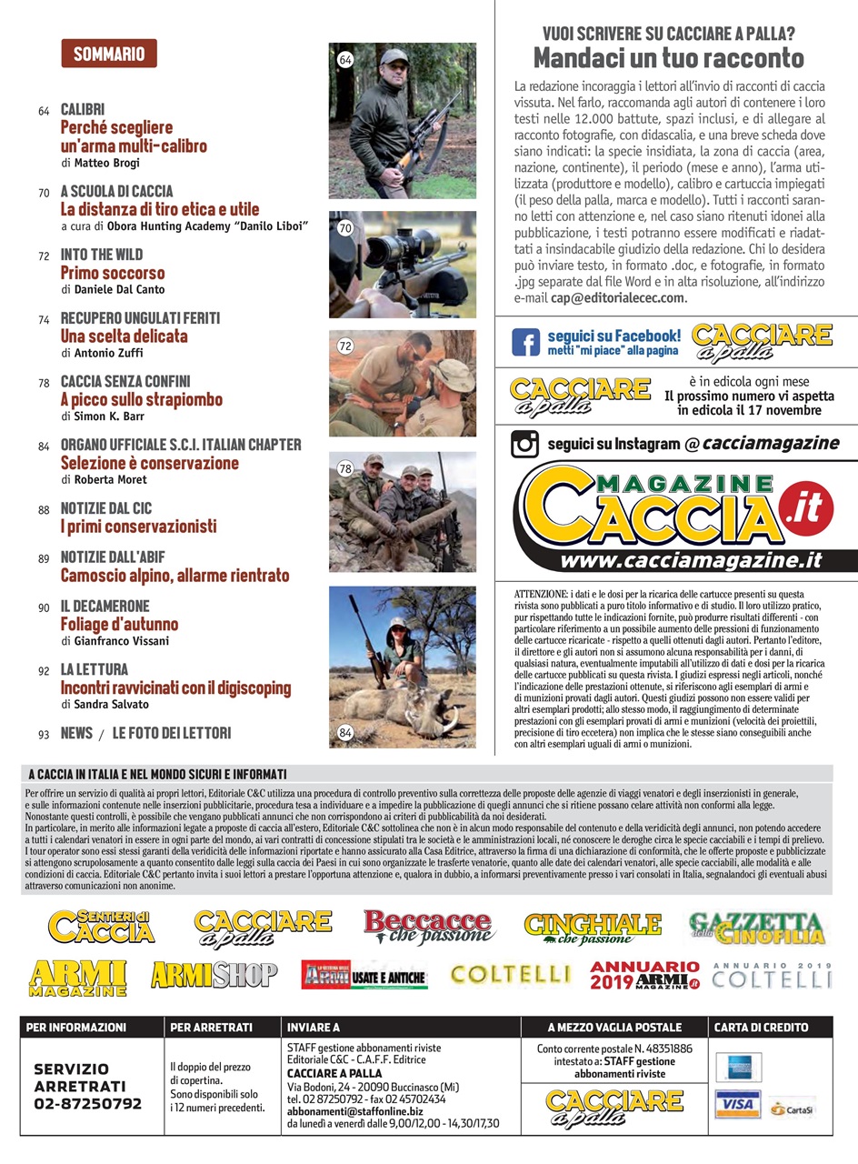 Caccia Magazine Preview Pages