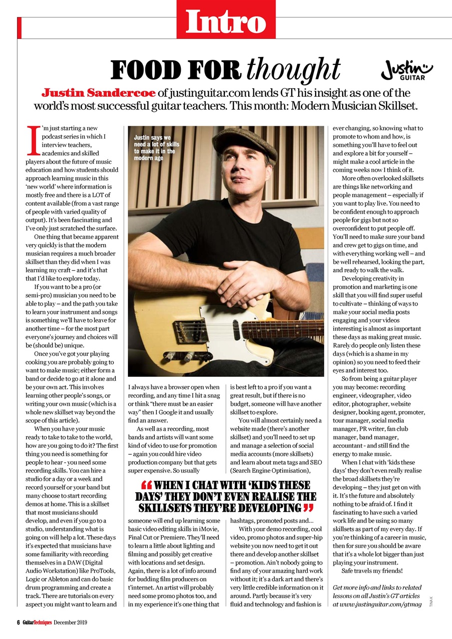 Guitar Techniques Preview Pages