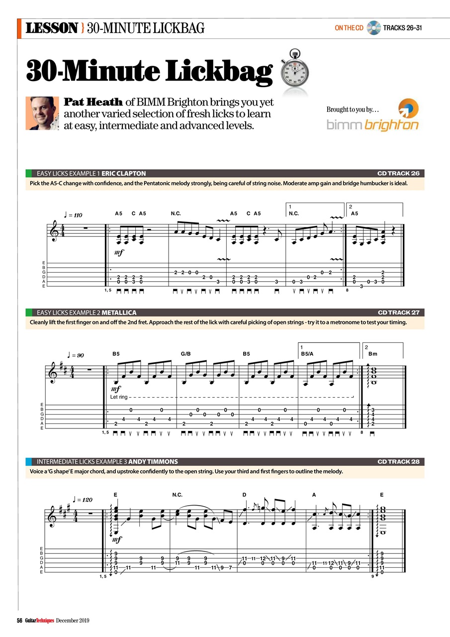 Guitar Techniques Preview Pages