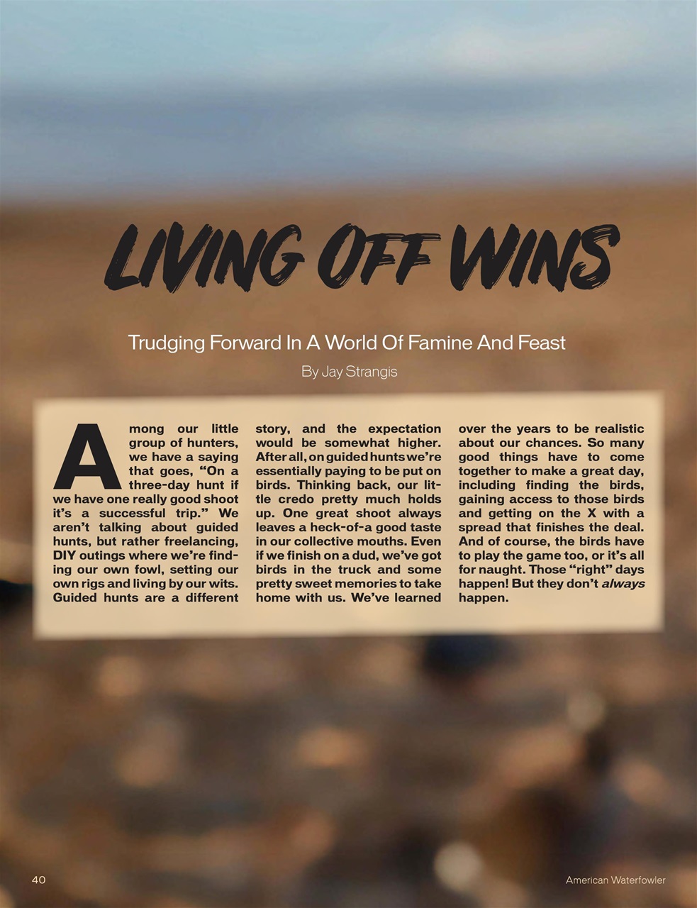 American Waterfowler Preview Pages