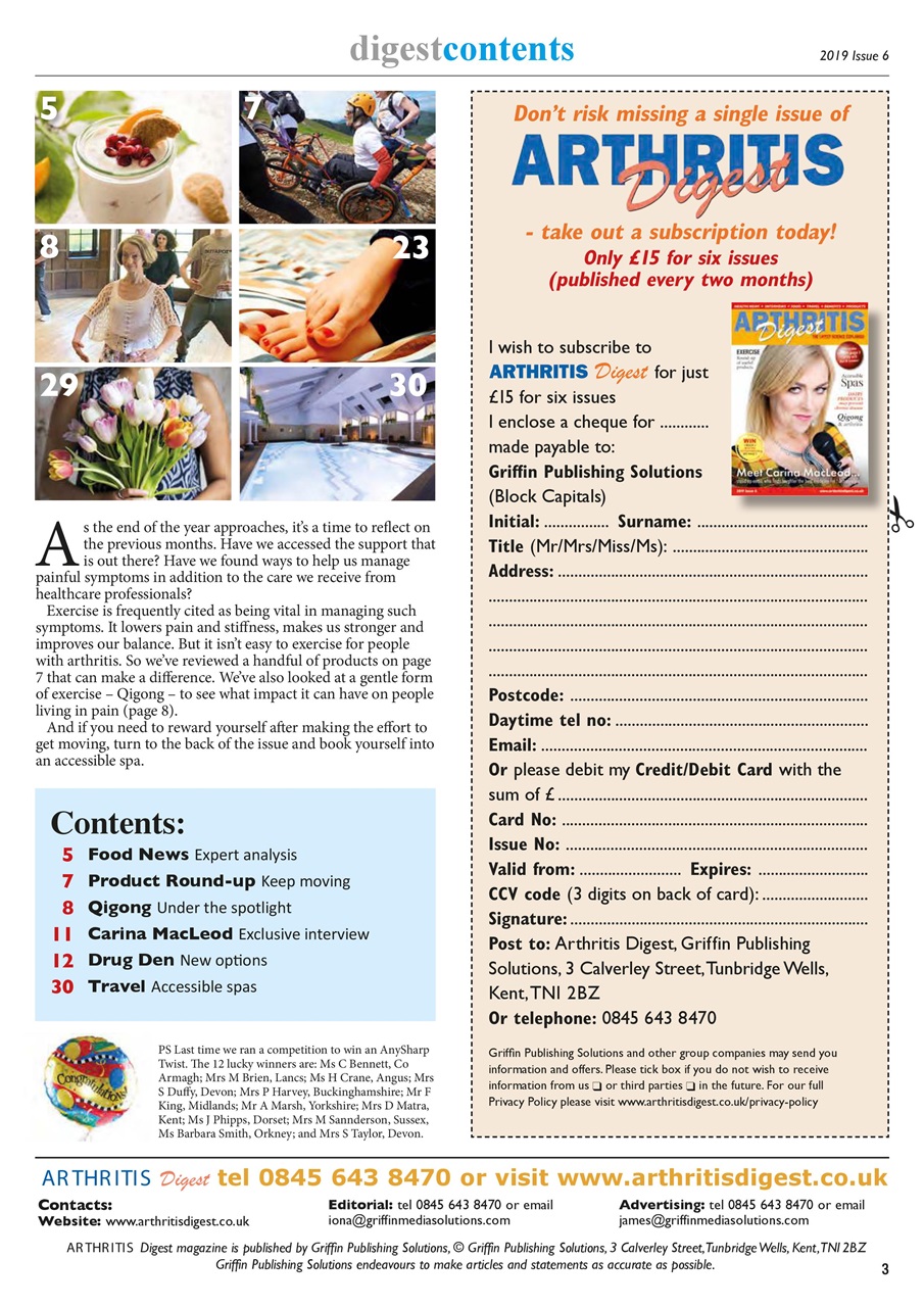 Arthritis Digest Preview Pages