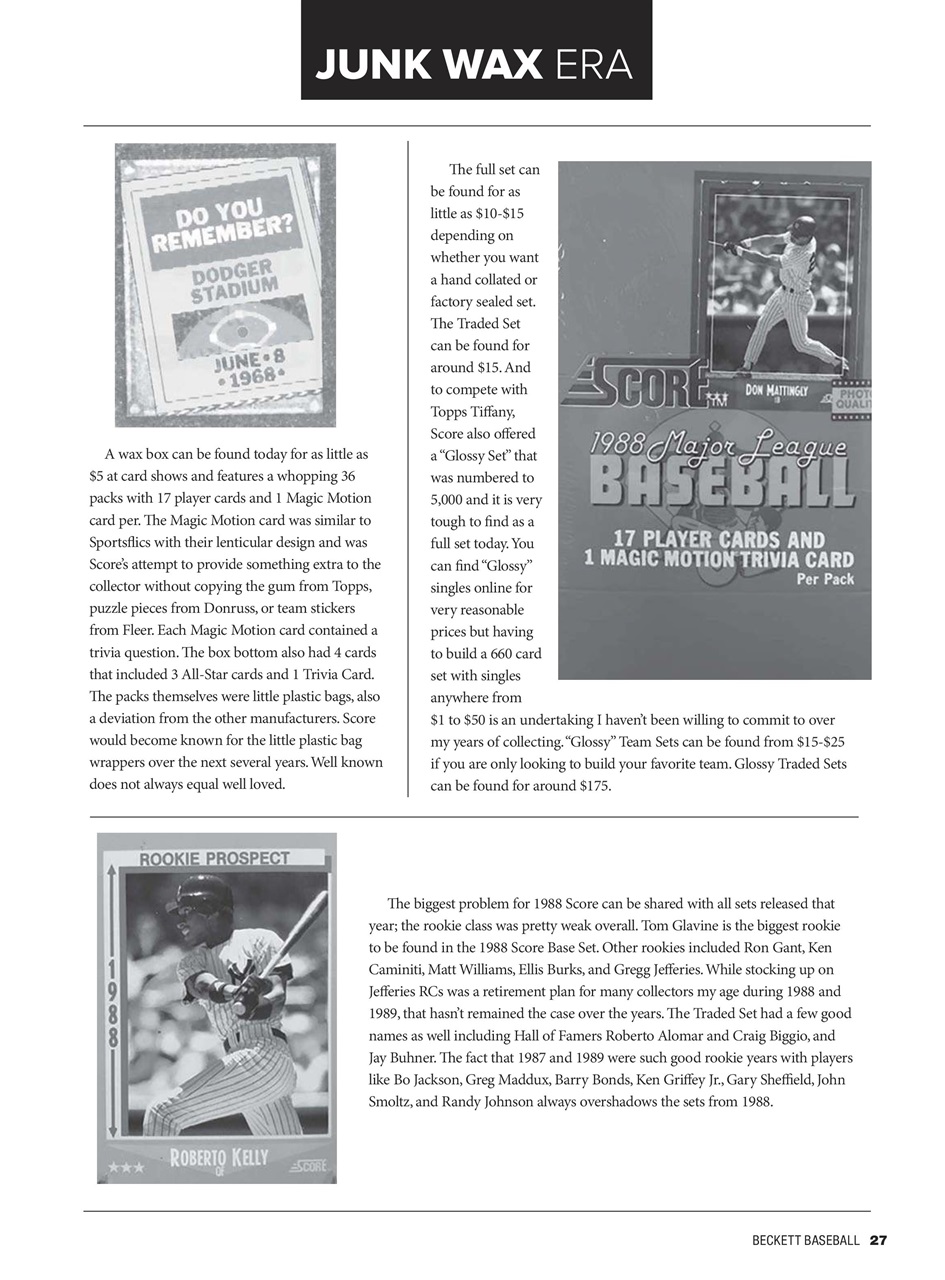 Beckett Baseball Magazine Preview Pages