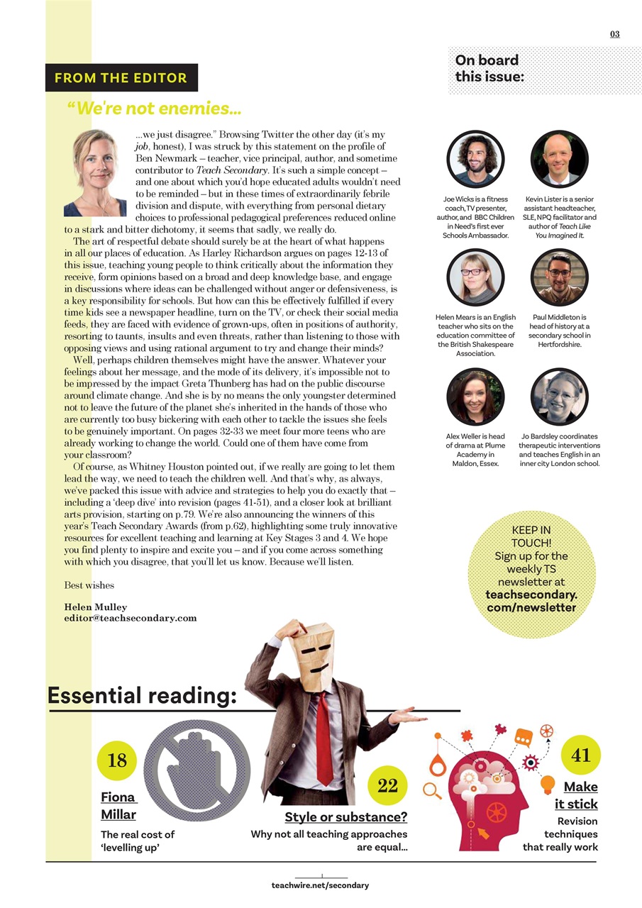 Teach Secondary Preview Pages