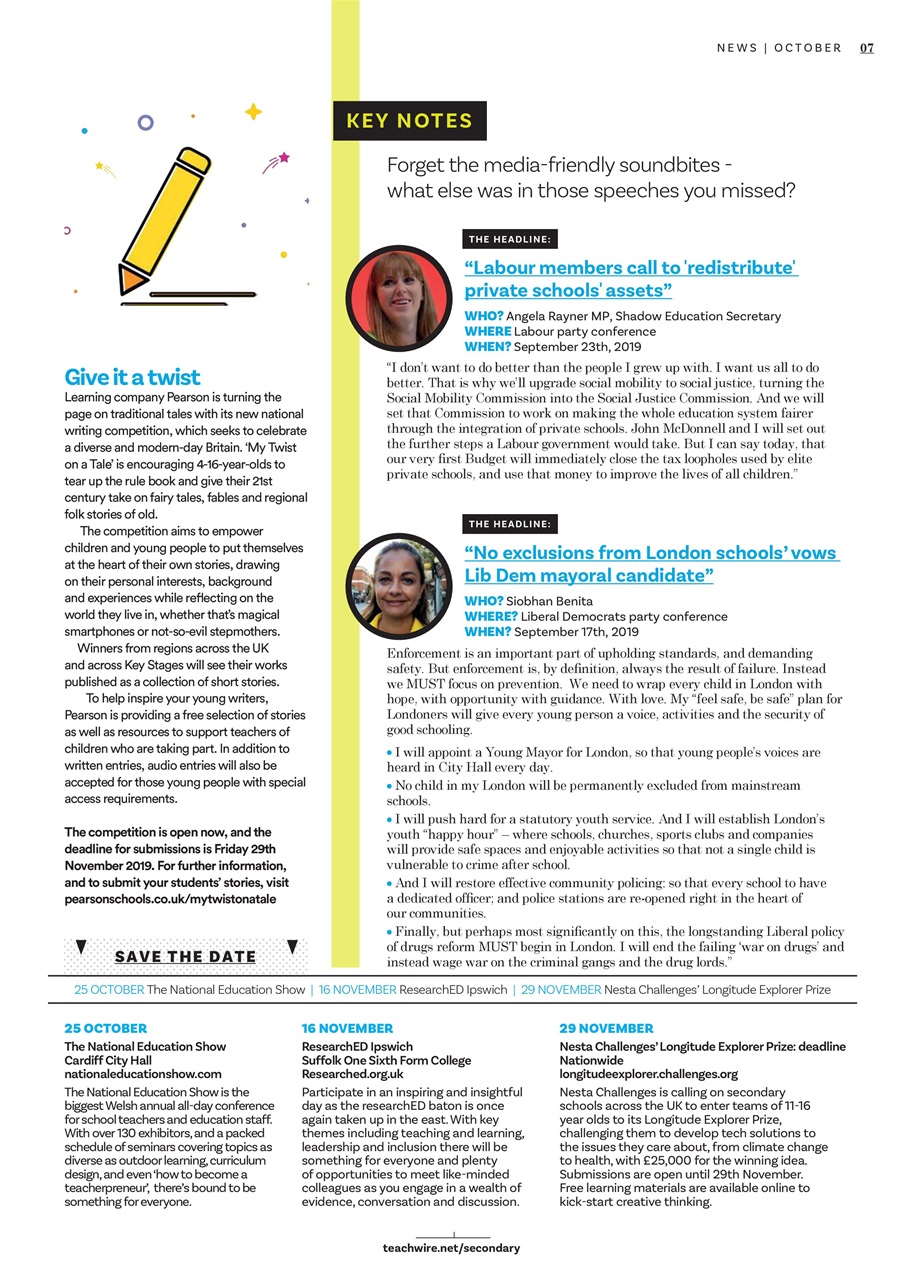 Teach Secondary Preview Pages