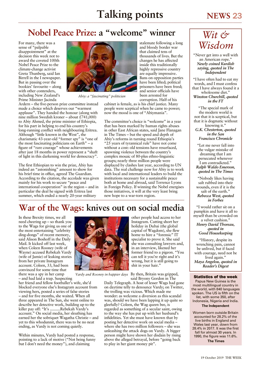 The Week Preview Pages