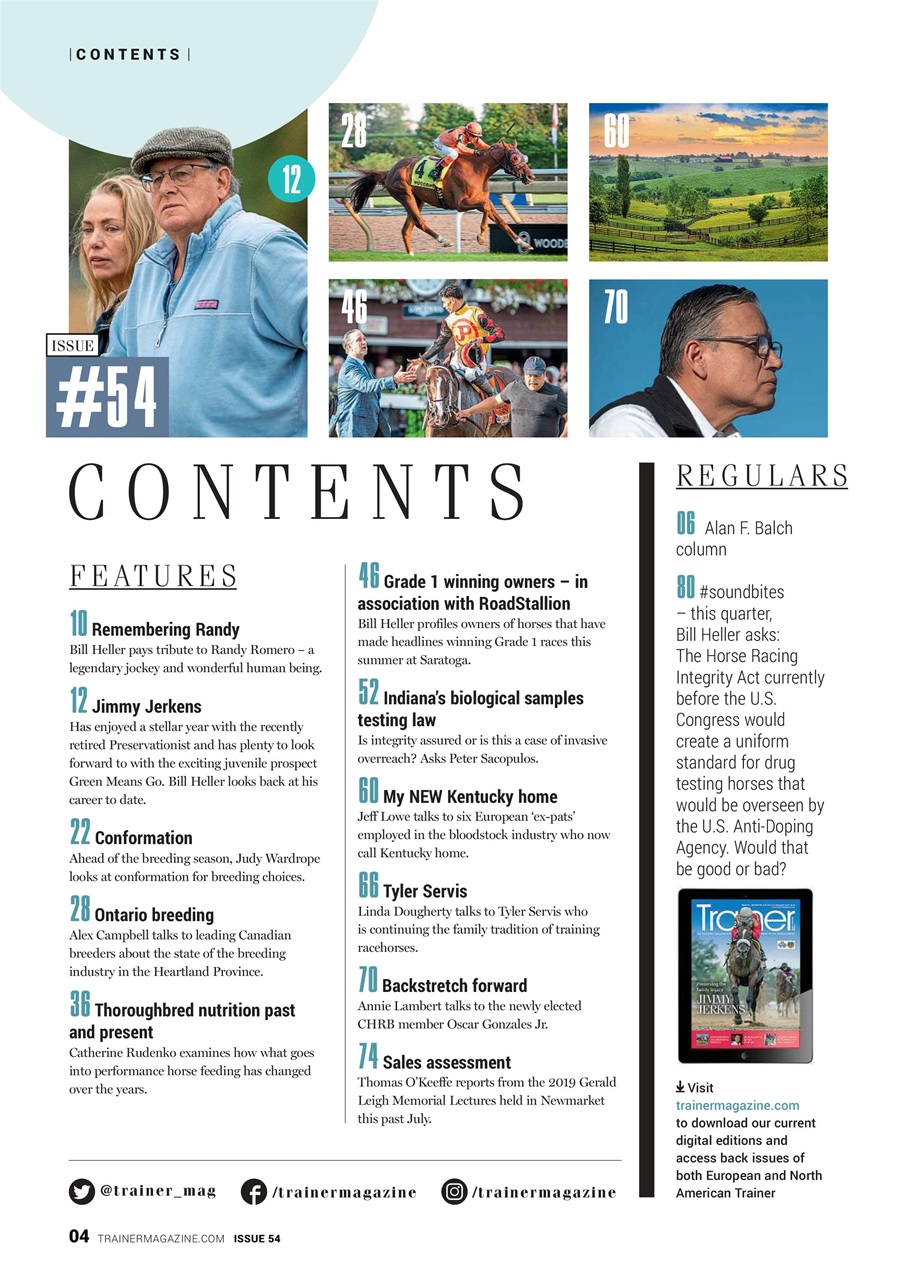 North American Trainer Magazine - horse racing Preview Pages