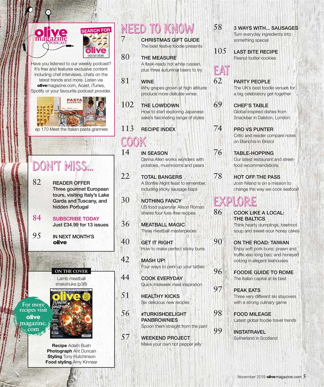 Olive Magazine Preview Pages