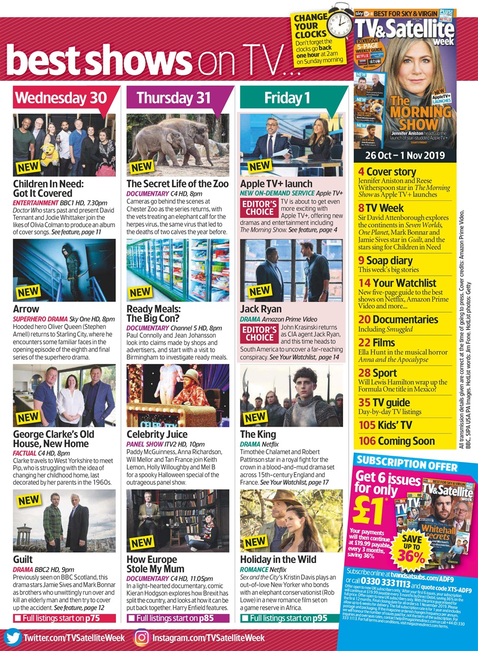 TV & Satellite Week Preview Pages
