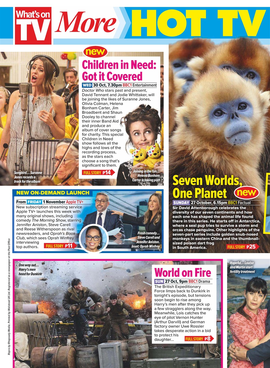 What's on TV Preview Pages
