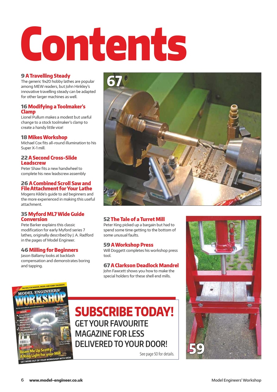 Model Engineer & Workshop Magazine Preview Pages
