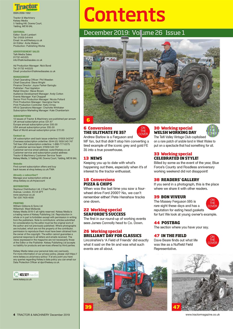 Tractor & Machinery Preview Pages