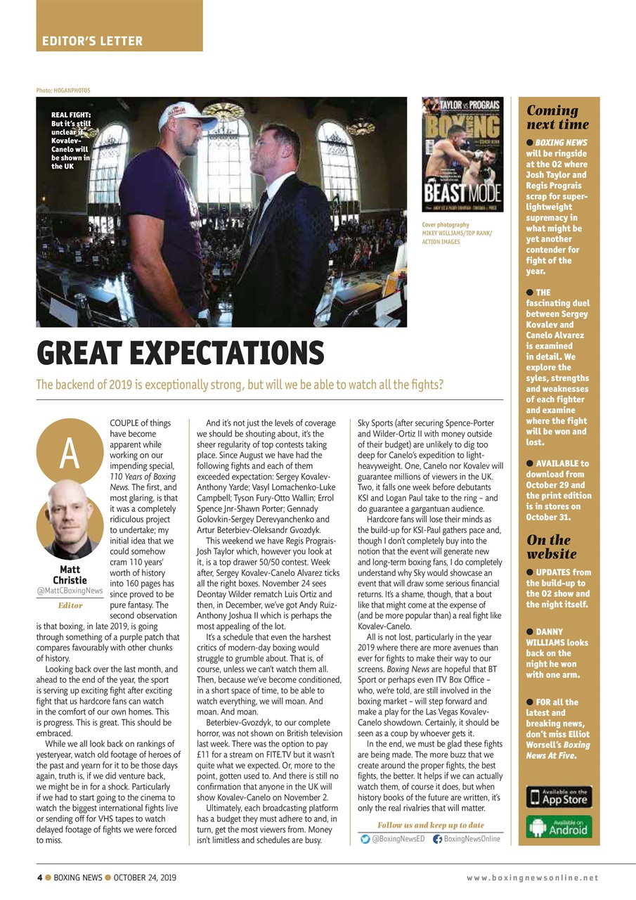 Boxing News Preview Pages