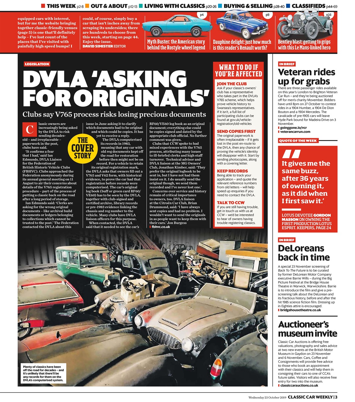 Classic Car Weekly Preview Pages