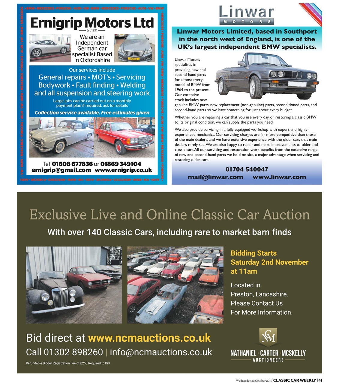 Classic Car Weekly Preview Pages