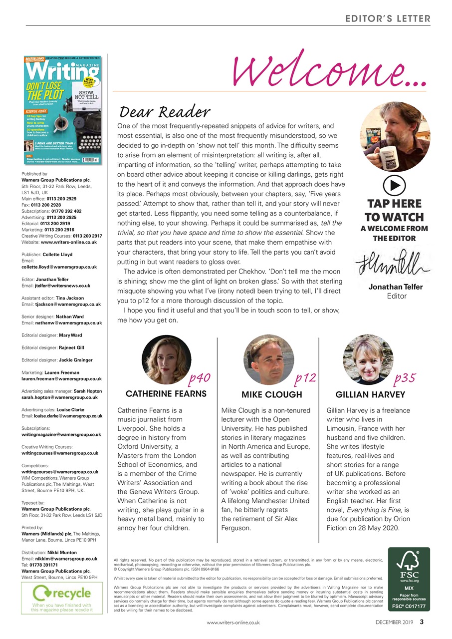 Writing Magazine Preview Pages