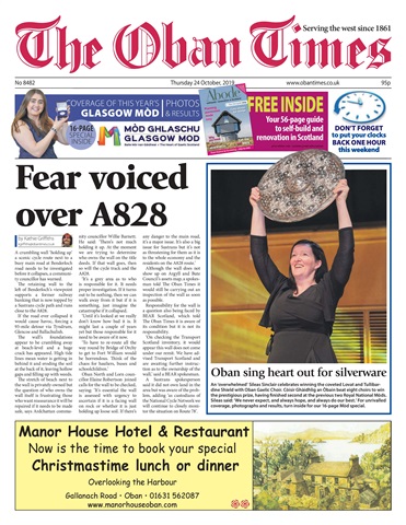 The Oban Times & Lochaber Times issue 24th October 2019