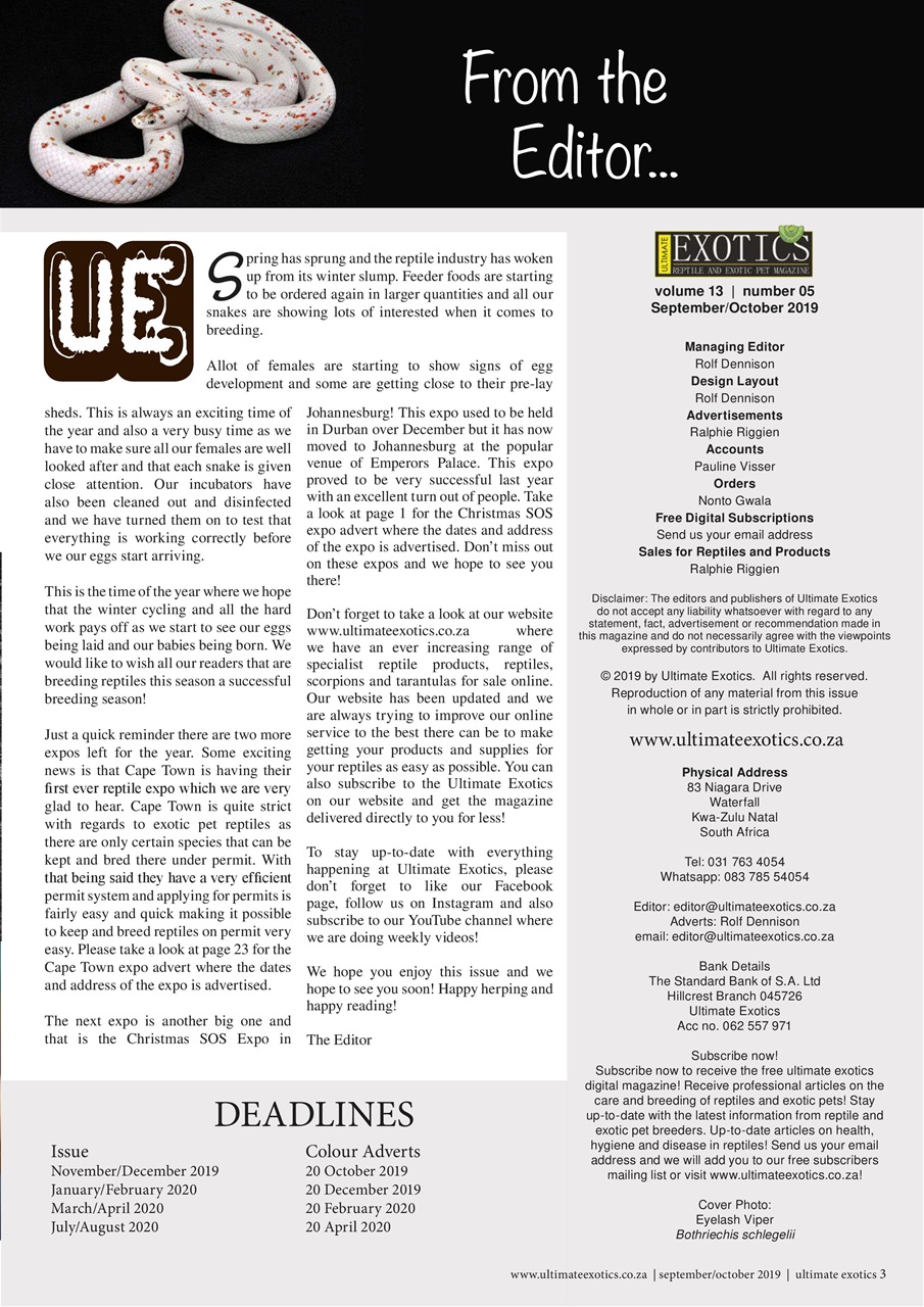 Ultimate Exotics Preview Pages