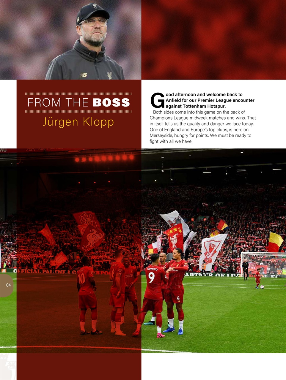 Liverpool FC Programmes Preview Pages