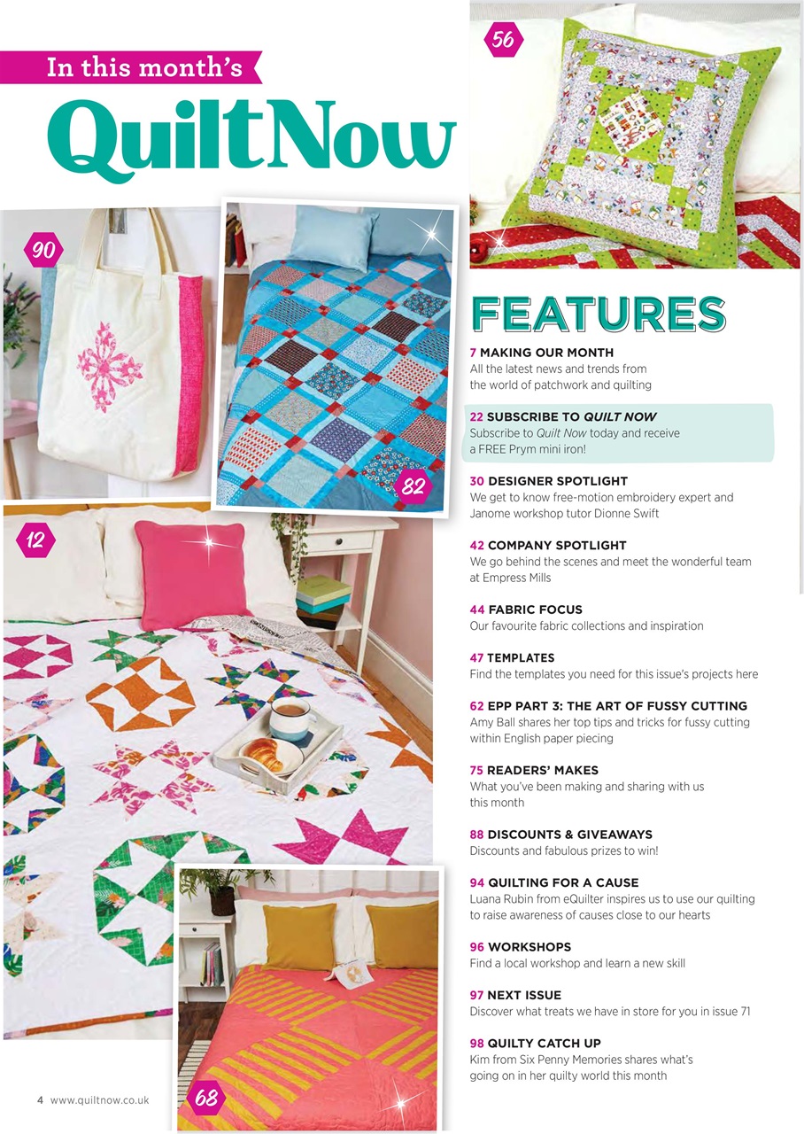 Quilt Now Preview Pages