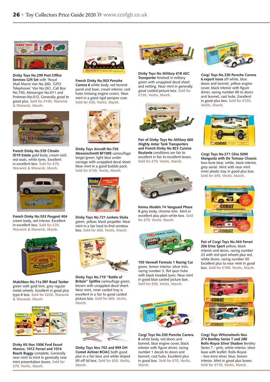 Toy Collectors Price Guide Preview Pages