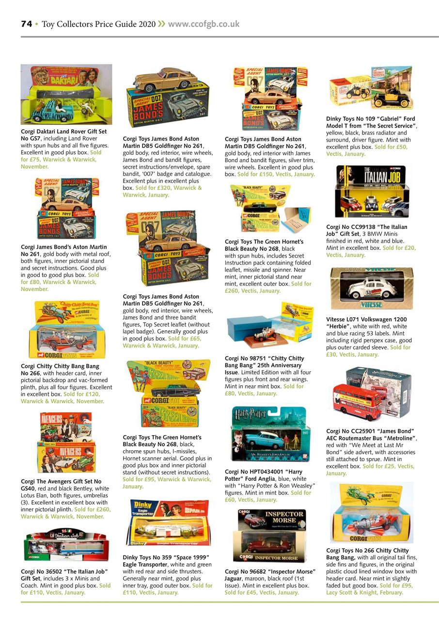 Toy Collectors Price Guide Preview Pages