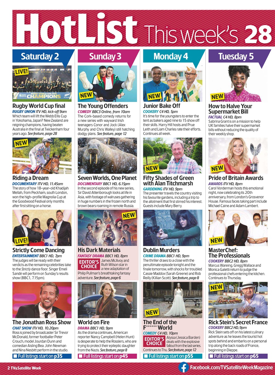 TV & Satellite Week Preview Pages