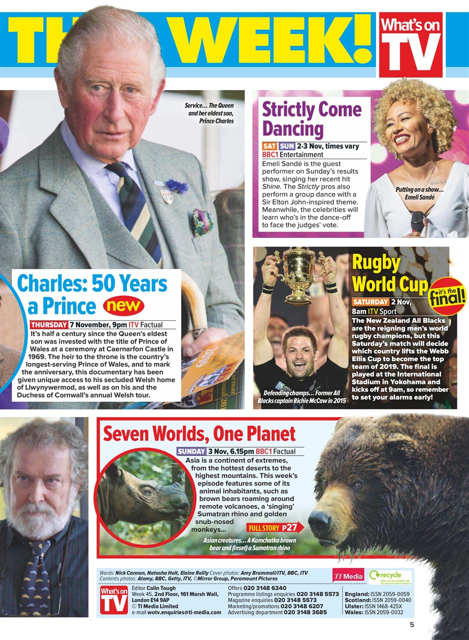 What's on TV Preview Pages