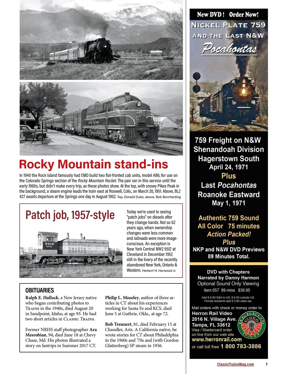 Classic Trains Preview Pages