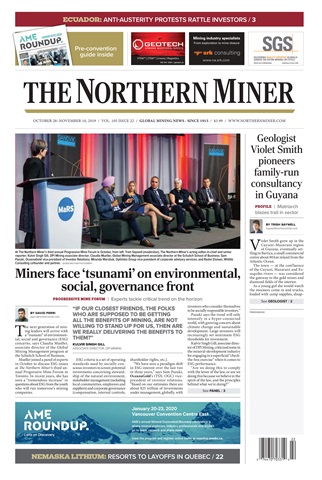The Northern Miner issue Vol. 105 No. 22