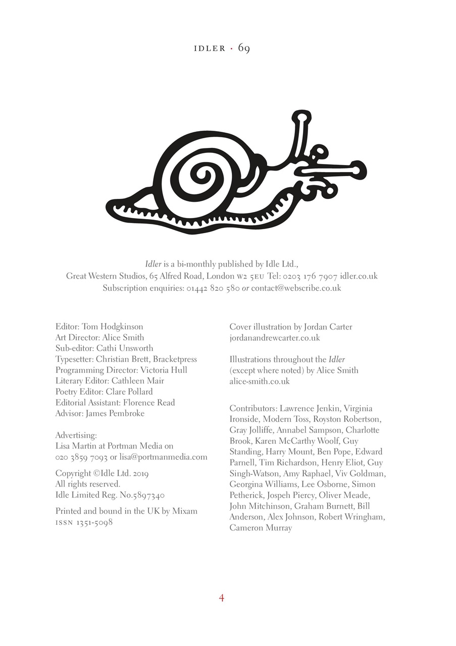The Idler Magazine Preview Pages