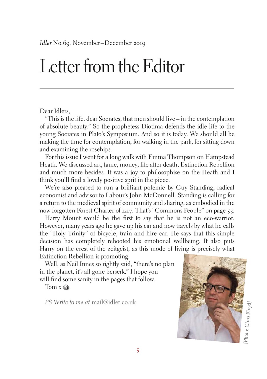 The Idler Magazine Preview Pages