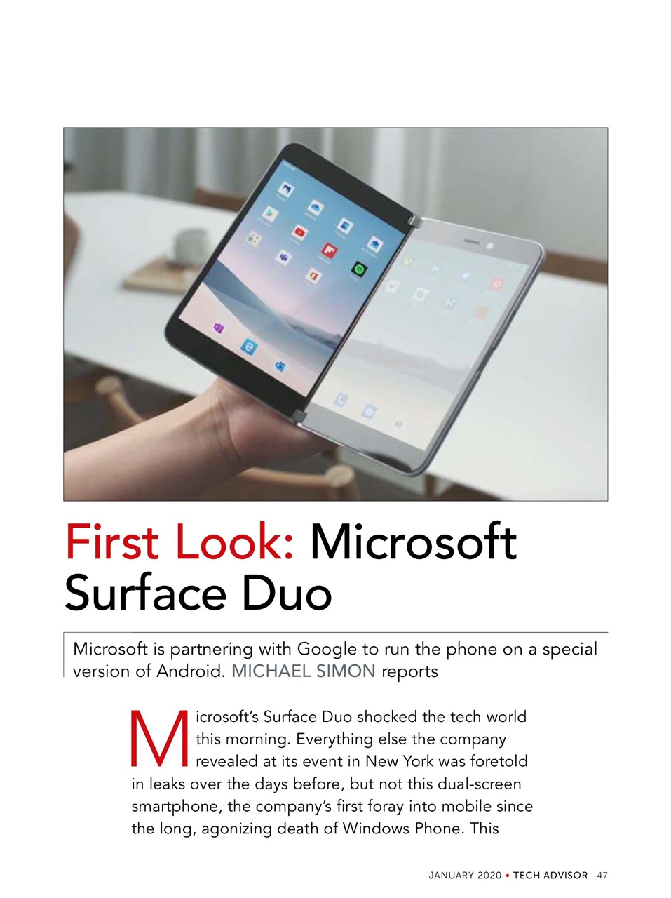 Tech Advisor Preview Pages