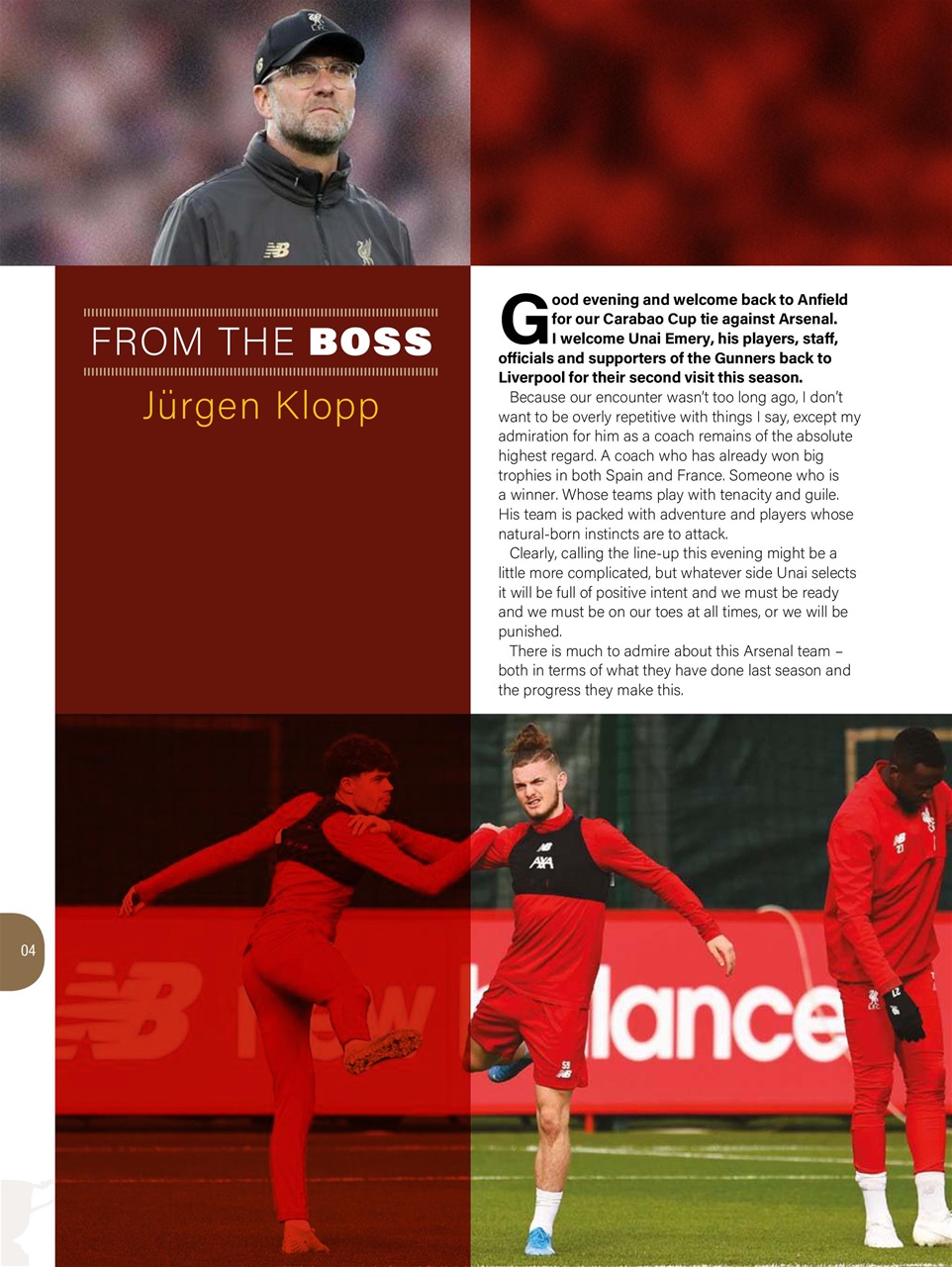 Liverpool FC Programmes Preview Pages