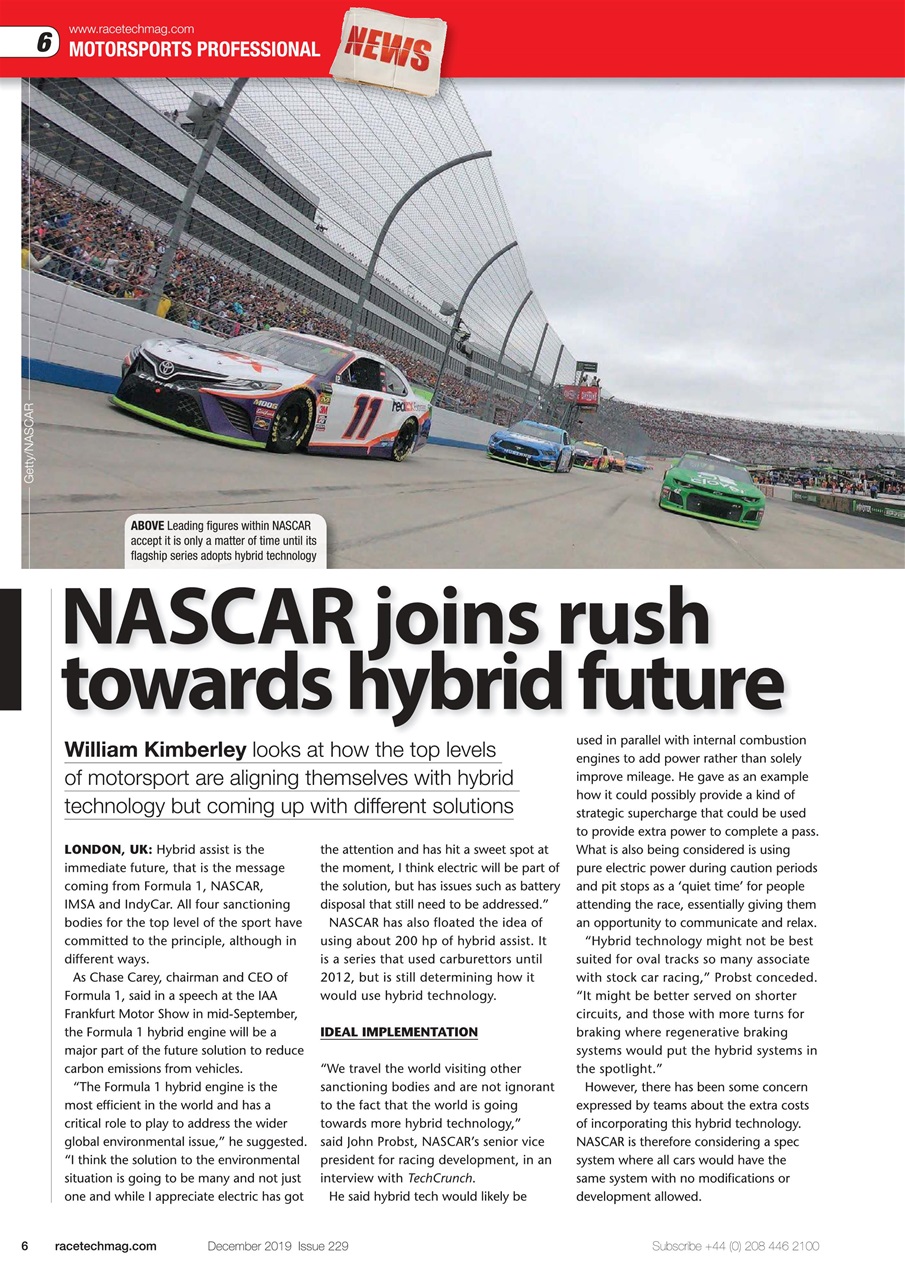 Race Tech Preview Pages
