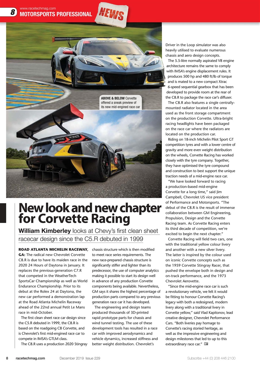 Race Tech Preview Pages