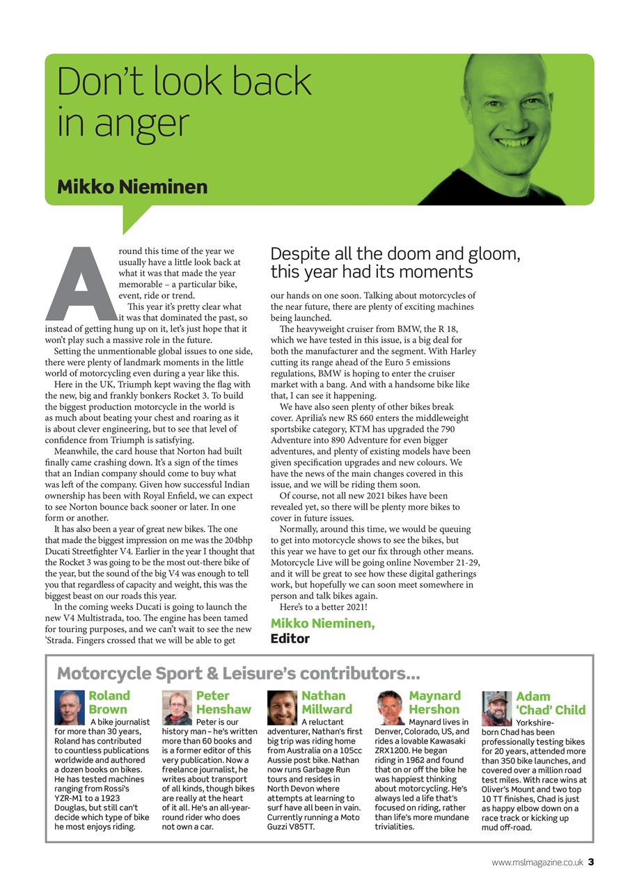 Motorcycle Sport & Leisure Preview Pages