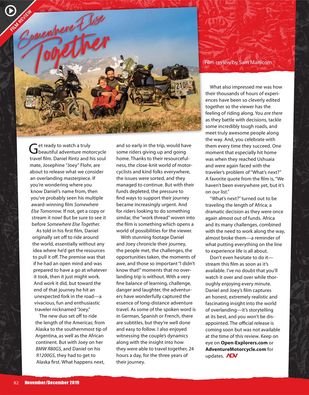 Adventure Motorcycle Preview Pages