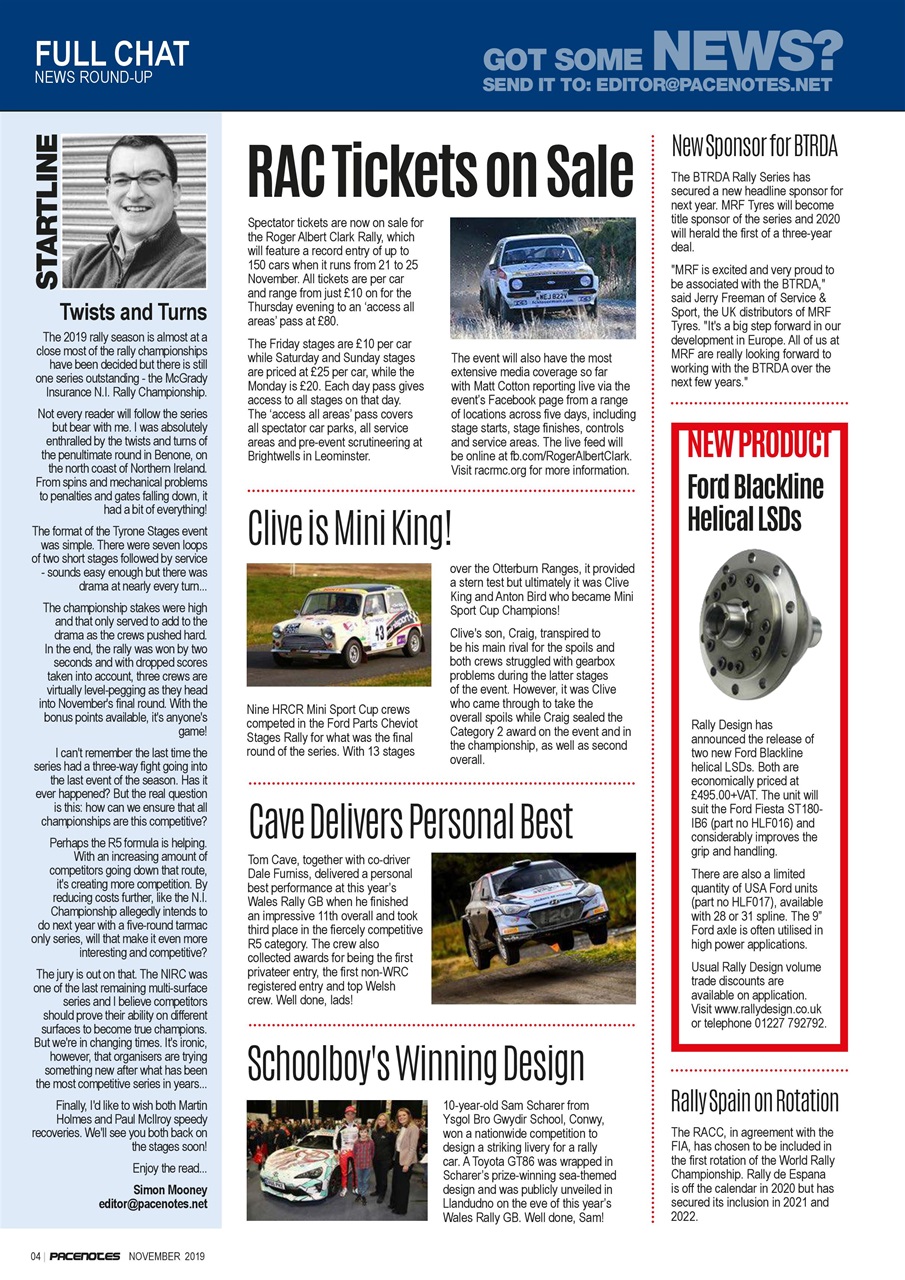 Pacenotes Rally magazine Preview Pages
