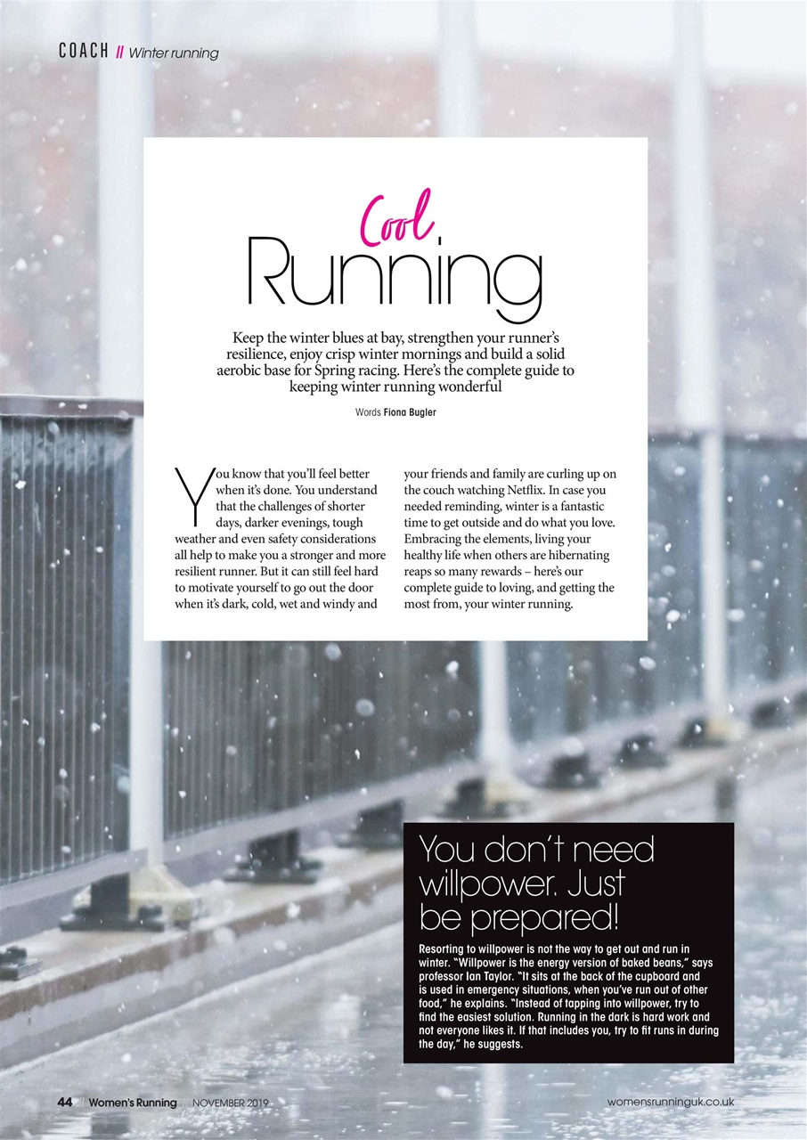 Women’s Running Preview Pages