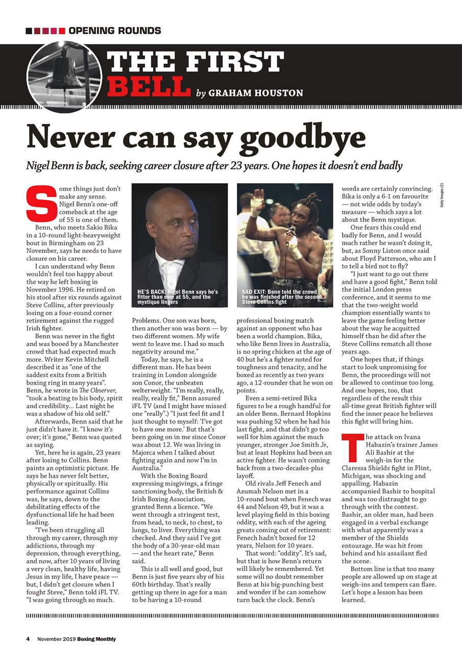 Boxing Monthly Preview Pages