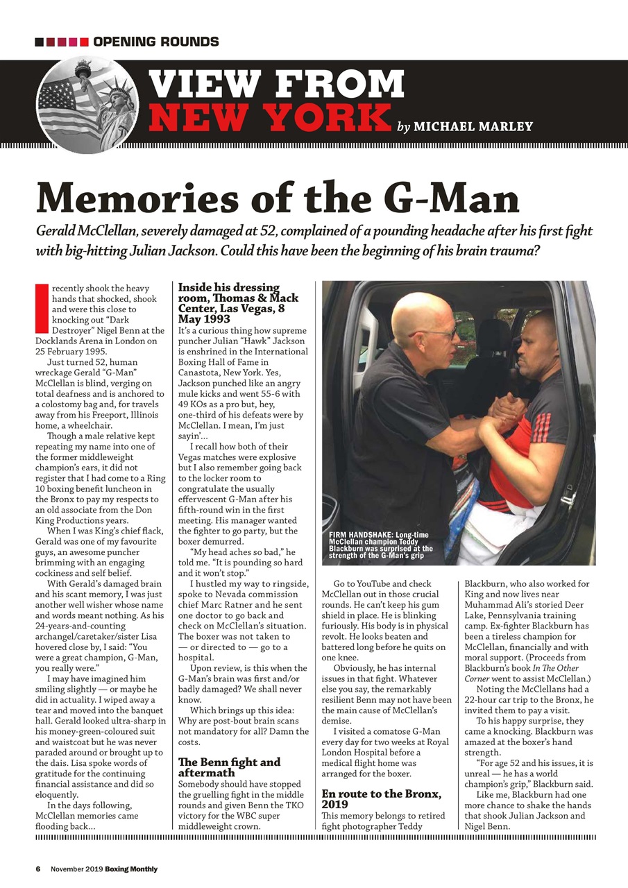 Boxing Monthly Preview Pages