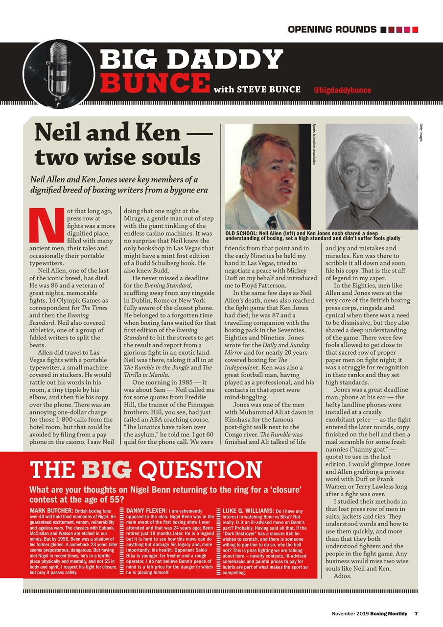 Boxing Monthly Preview Pages