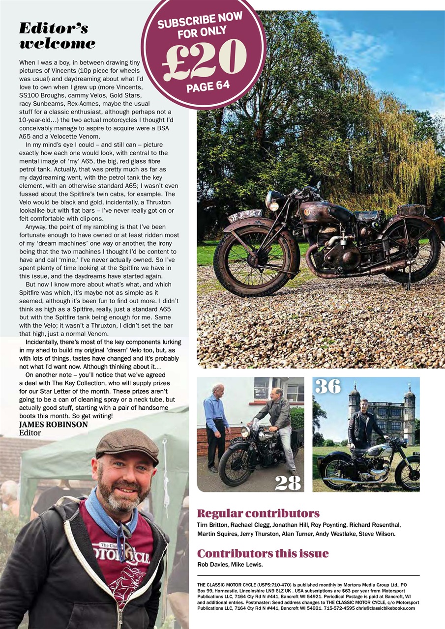 The Classic MotorCycle Preview Pages