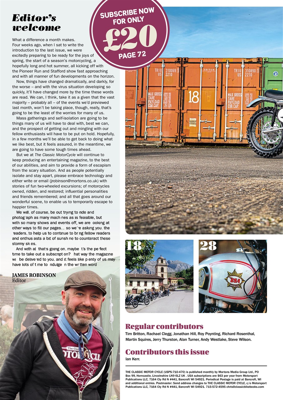 The Classic MotorCycle Preview Pages