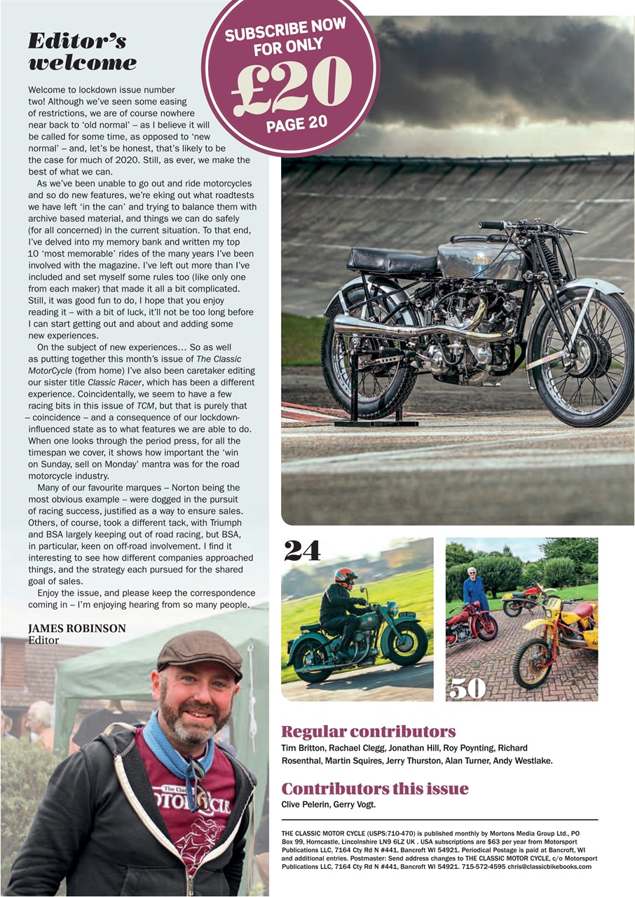 The Classic MotorCycle Preview Pages