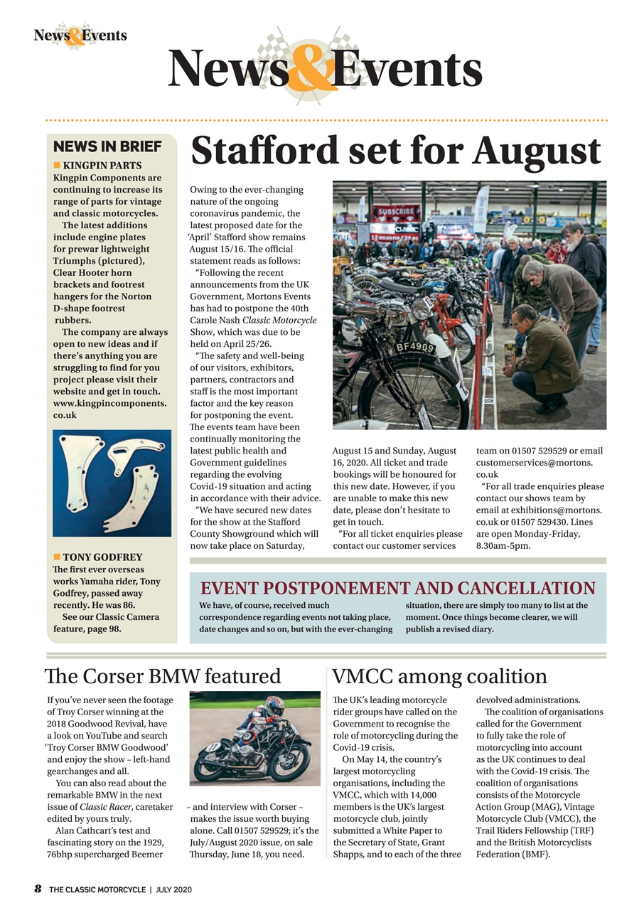 The Classic MotorCycle Preview Pages