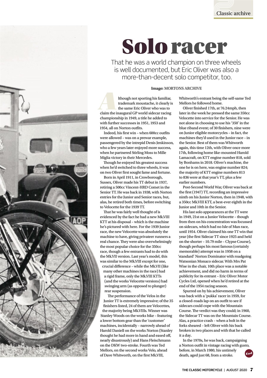 The Classic MotorCycle Preview Pages