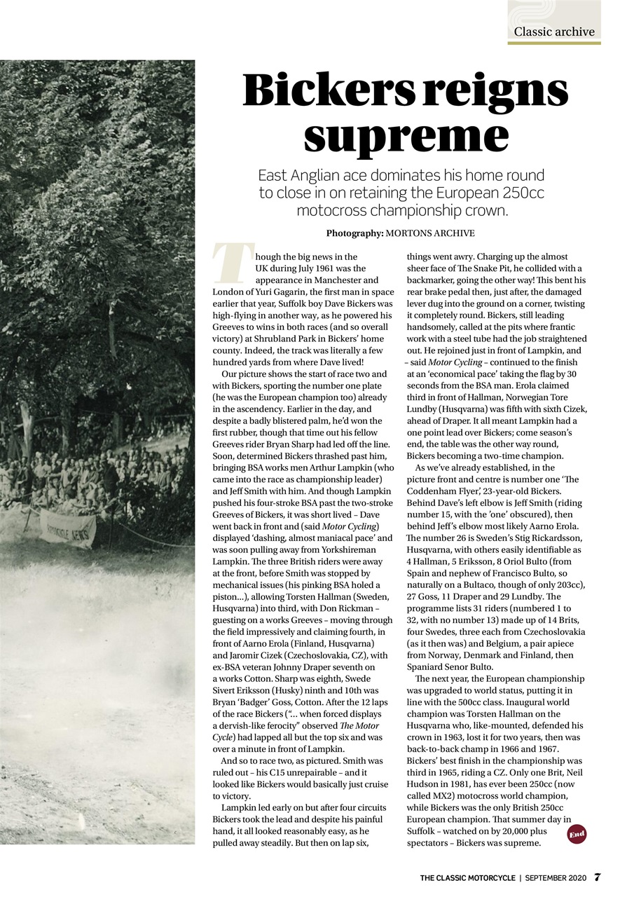 The Classic MotorCycle Preview Pages