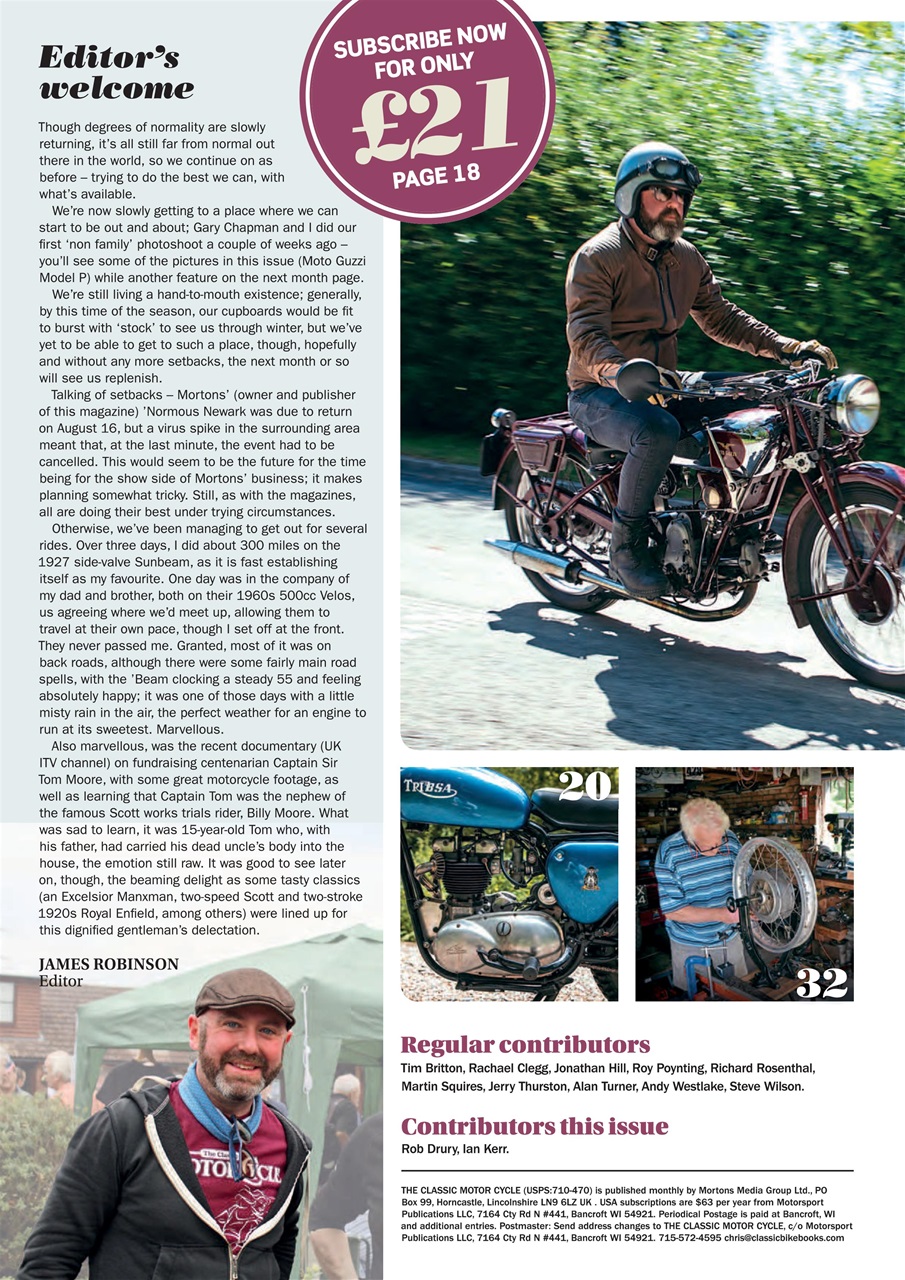 The Classic MotorCycle Preview Pages